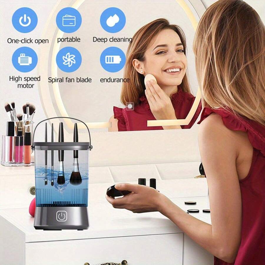 MÁQUINA LIMPIADORA DE BROCHAS DE MAQUILLAJE