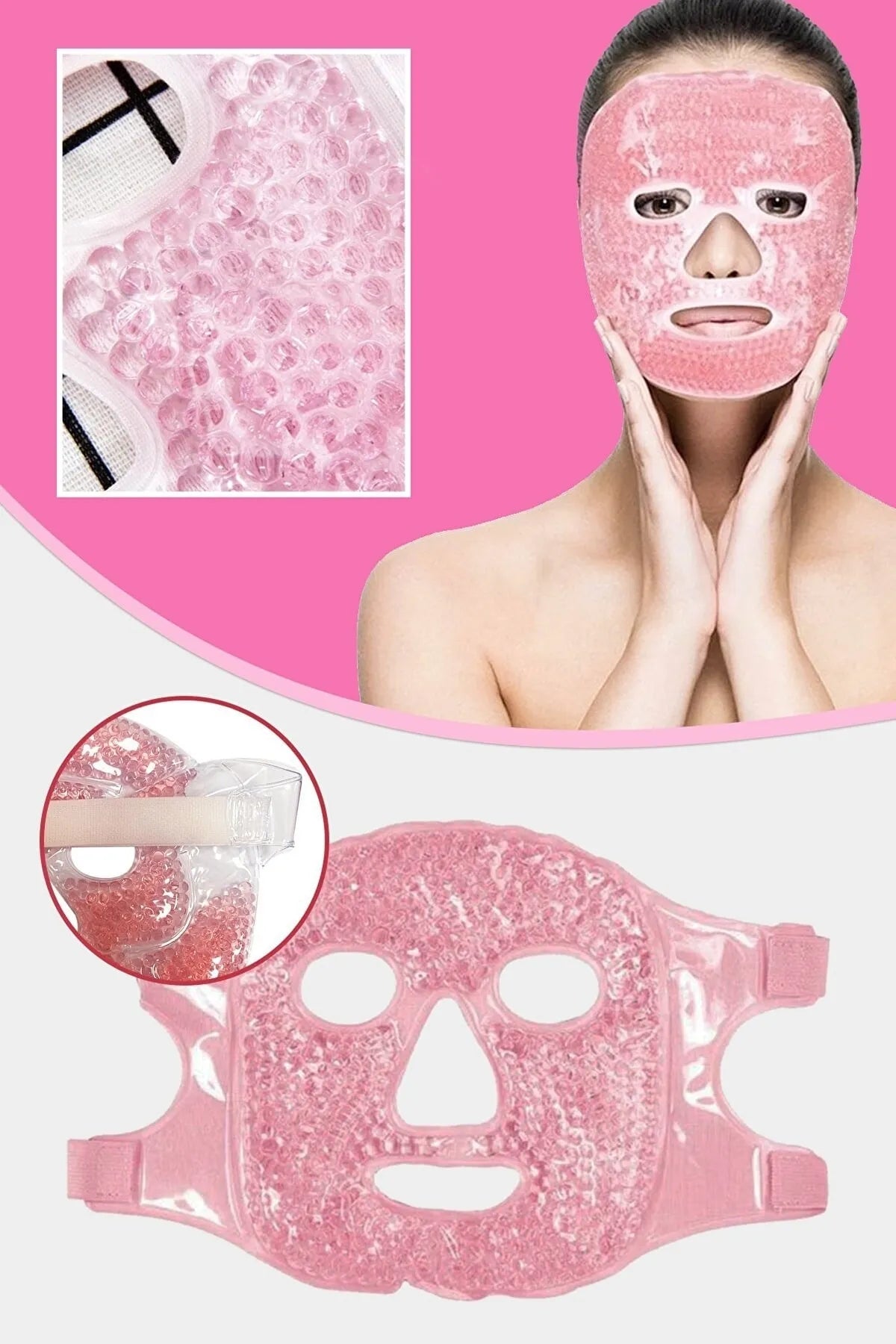 Máscara Facial Fría para Ojos Compresa Fría y Caliente