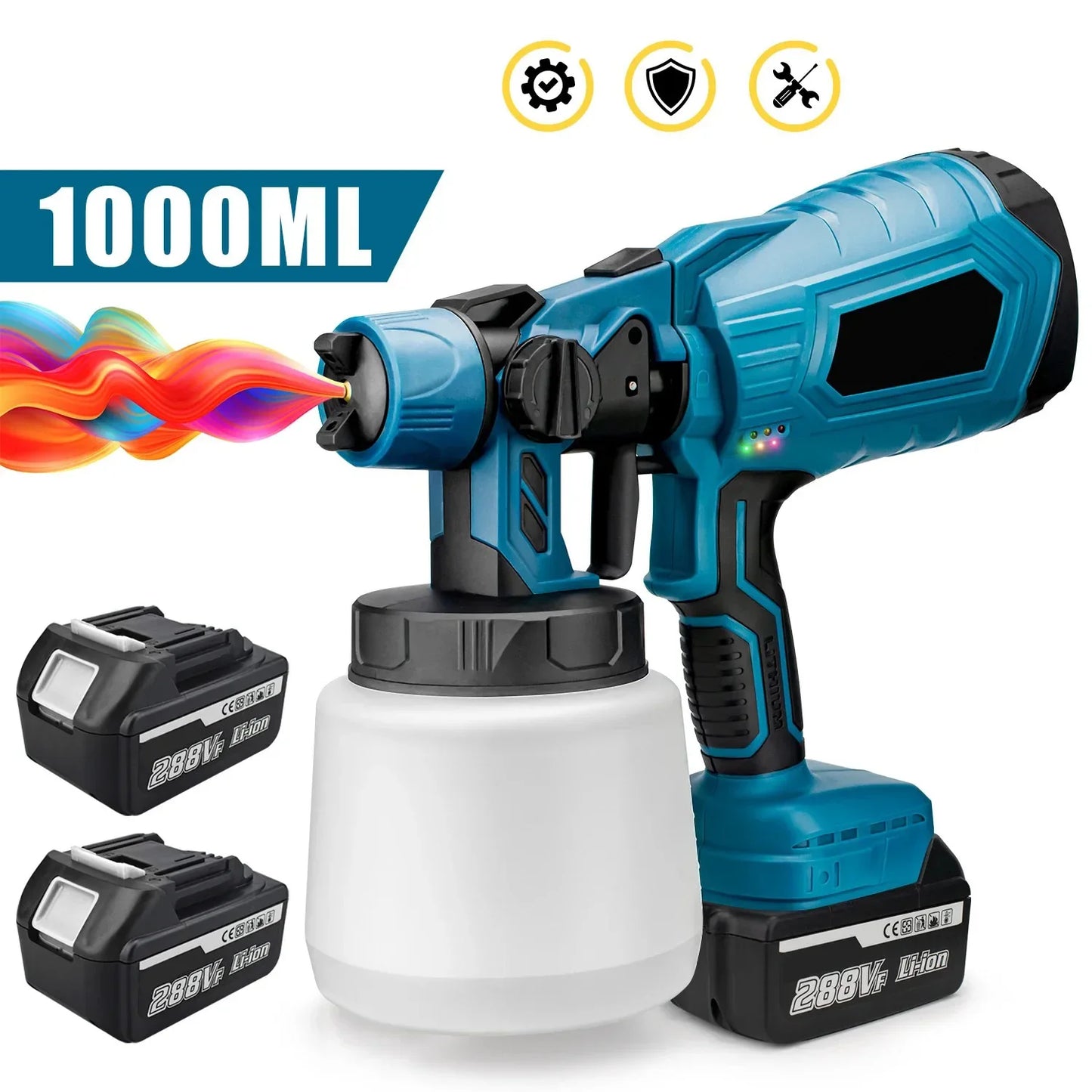 PISTOLA DE PINTURA CORDLESS 48 V — 2 BATERÍAS, PODER SIN LÍMITES