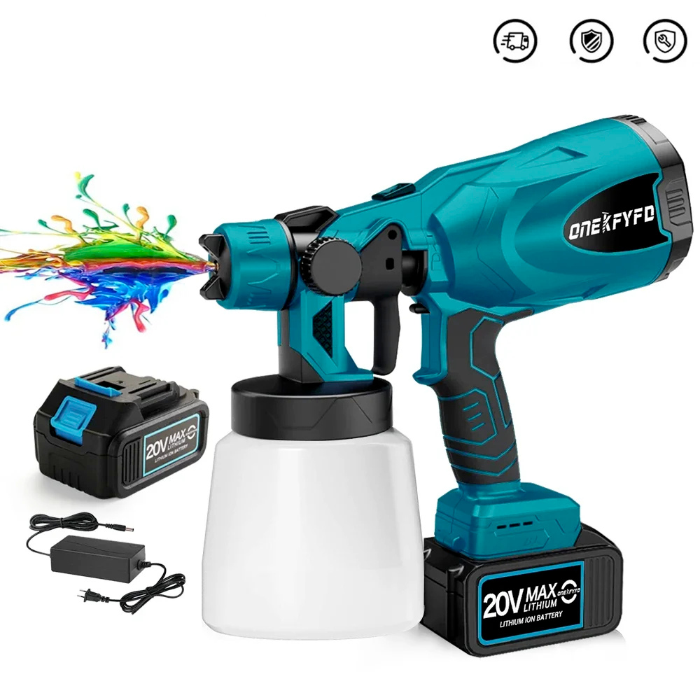 PISTOLA DE PINTURA CORDLESS 48 V — 2 BATERÍAS, PODER SIN LÍMITES