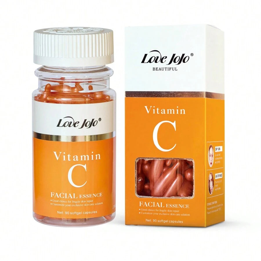 CÁPSULAS BLANDAS DE ESENCIA FACIAL CON VITAMINA C LOVE JOJO – 90 CÁPSULAS