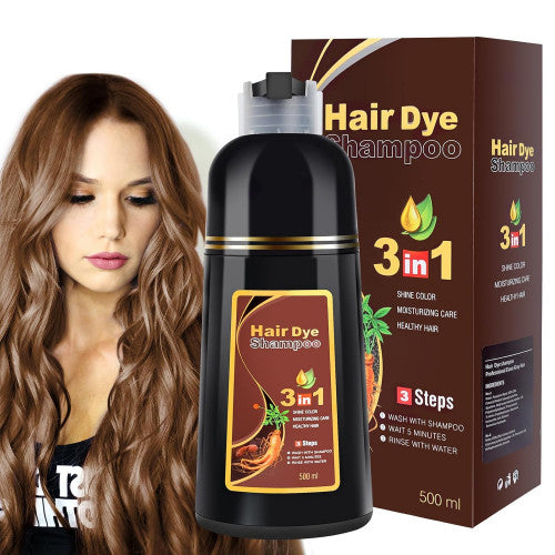 Champú Instantáneo de 16.9 fl oz – Tinte Rápido Marrón para el Cabello