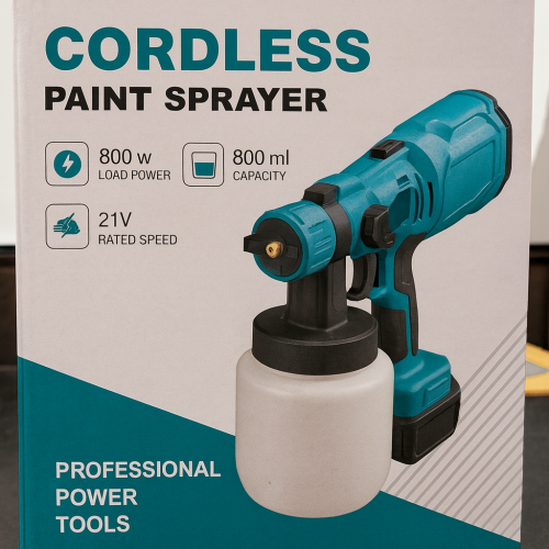 PISTOLA DE PINTURA CORDLESS 48 V — 2 BATERÍAS, PODER SIN LÍMITES