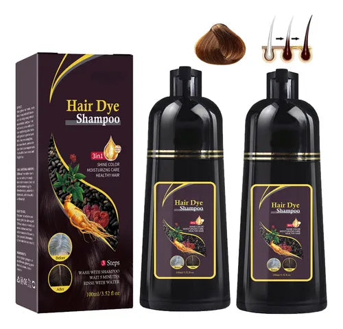 Champú Instantáneo de 16.9 fl oz – Tinte Rápido Marrón para el Cabello
